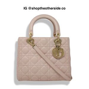 Dior Lady Dior Medium Cannage in Light Pink